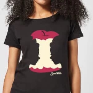 Disney Princess Colour Silhouette Snow White Apple Womens T-Shirt - Black