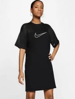Nike NSW Mesh T-Shirt Dress - Black, Size 2XL, Women
