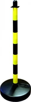 Temp Barrier with Base, Yellow/Black