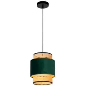 Lucide JAVOR - Pendant Light - Ø23cm - 1xE27 - Green