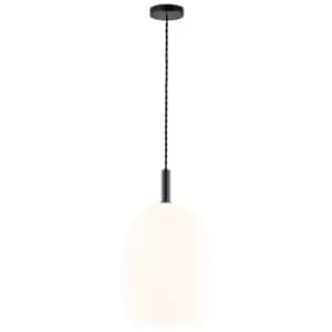 Uma 23cm Dome Pendant Ceiling Light Opal White, E27