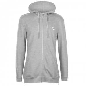 Soviet Long Full Zip Hoodie - Grey Marl