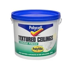 Polycell Coarse White Matt Ceilings & Walls Special Effect Paint, 5000Ml