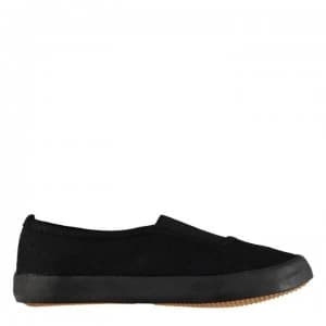 Slazenger BTS Slip On Children Canvas Shoes - Black
