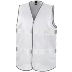 Result Core Adult Unisex Motorist Hi-Vis Safety Vest (2XL) (White) - White