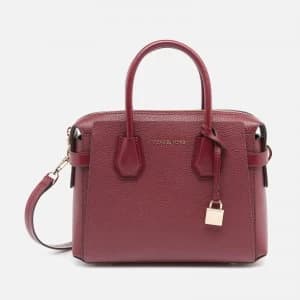 Michael Kors Womens Mercer Belted Small Satchel - Dark Berry