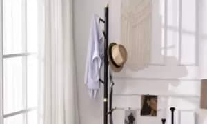 HomCom Industrial-Style Freestanding Coat Rack with Six Hooks