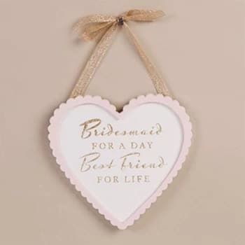 Amore By Juliana Heart Plaque - Bridesmaid & Best Friend