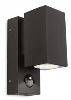 LED 1 Light Single Outdoor Wall Light Light, PIR Graphite IP44