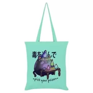 Kawaii Coven Pick Your Poison Tote Bag (One Size) (Mint Green/Black)