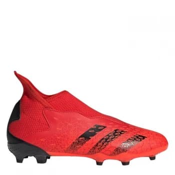 adidas Predator Freak .3 Laceless Junior FG Football Boots - Red/SolarRed