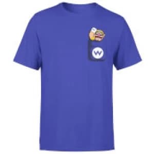 Nintendo Super Mario Wario Pocket Mens Purple T-Shirt - L - Purple