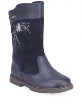 Start-rite Girls Splash Waterproof Boot, Navy, Size 10.5 Younger