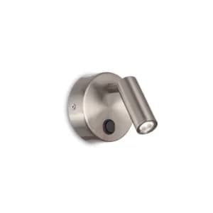 Page Integrated LED Indoor Reading Wall Lamp 1 Light Nickel 3000K