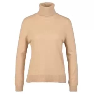 Barbour Womens Pendle Roll Collar Jumper Caramel/Rosewood 10