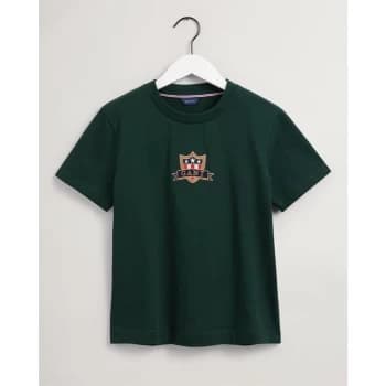 Gant Banner Shield T Shirt Womens - Green
