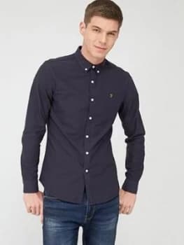 Farah Brewer Oxford Shirt - Navy