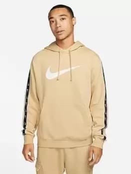 Nike NSW Repeat Swoosh Fleece Hoodie - Beige , Beige, Size 2XL, Men