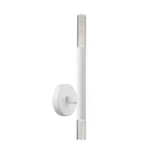 One Up Down Integrated LED Wall Lamp, Matt White, Clear, 3000K, 900Lm