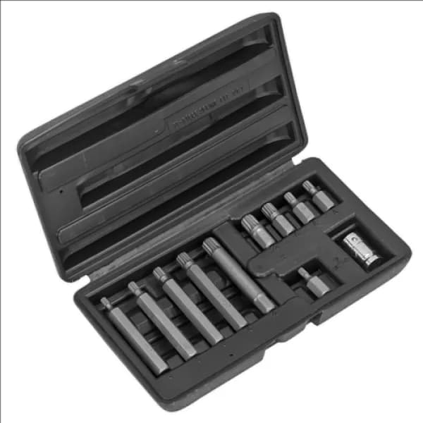 Genuine SEALEY S0534 Spline Bit & Holder Set 11pc - 3/8Sq Drive