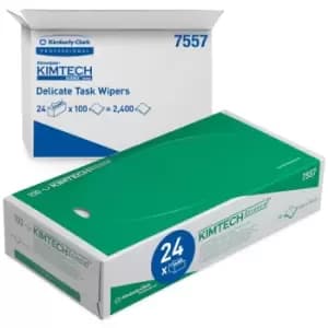 7557 KIMTECH SCIENCE DEL/ TASK WIPES WHT (24-CTN)