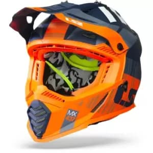 LS2 MX437 Fast Evo Xcode Matt Fl. Orange Blue 2XL