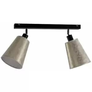 Keter Eva Twin Ceiling Spotlight Gold, 30.5cm, 2x E27