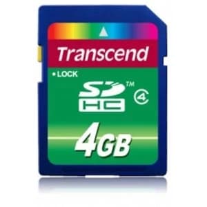Transcend 4GB Secure Digital High Capacity Flash Card Class 4 TS4GSDHC4