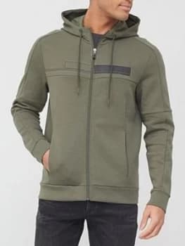 Hugo Boss Athleisure Saggy 1 Zip Through Hoodie Khaki Size S Men