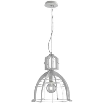 Fan Europe Lighting - Fan Europe URBAN Wire Frame Pendant Ceiling Light White 40x46cm