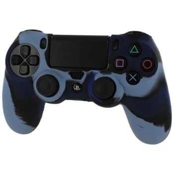 ZedLabz Soft Silicone Protective Cover For PS4 Controller - Camo Dark Blue