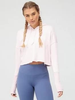Nike Yoga Luxe Cropped Hoodie - Rose