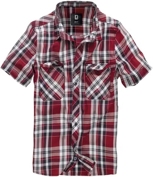 Brandit Roadstar Short-sleeved Shirt red Black white L Men