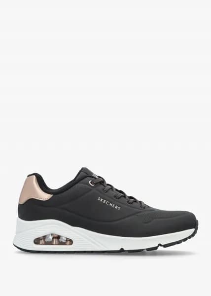 Skechers Uno Shimmer Away Low Trainers 8 (41) Black 27299103280
