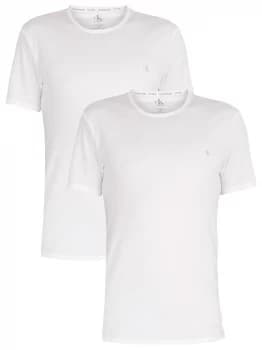 Calvin Klein Mens 2 Pack Crewneck T-Shirts - White/Black - XL