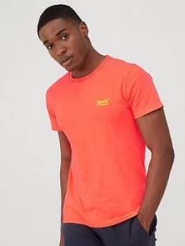 Superdry Orange Label Neon Lite T-Shirt - Orange Size M Men