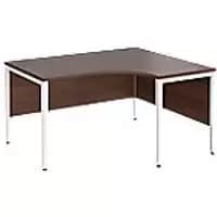 Dams International Right Hand Ergonomic Desk MB14ERWHW 1,400 x 1,200 x 725 mm