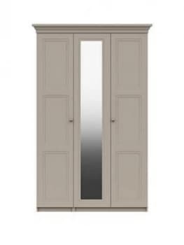 Reid Part Assembled 3 Door Mirrored Wardrobe