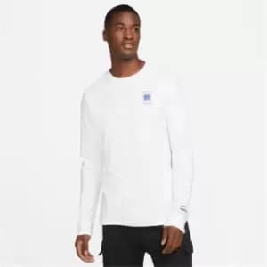 Nike FC Long Sleeve Graphic T-Shirt Mens - White
