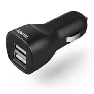 Original Hama Auto Detect Dual USB Car Charger 5V2.4A Black
