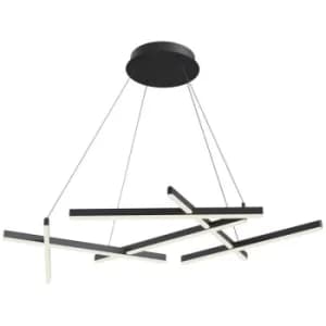 Line Integrated LED Ceiling Pendant Lamp Black