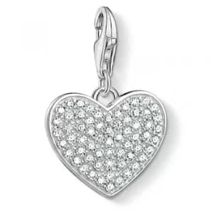 THOMAS SABO Sterling Silver Pave Heart Charm 1570-051-14