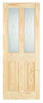 Wickes Skipton Internal Clear Pine Glazed 4 Panel Softwood Door - 1981 x 686mm