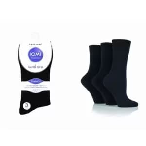 IOMI Footnurse Gentle Grip Diabetic Socks - Black - 4-8
