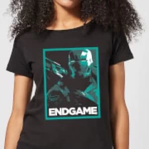 Avengers Endgame War Machine Poster Womens T-Shirt - Black