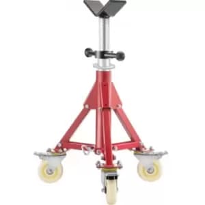 Vevor V-head Folding Pipe Stand 20-37 Inch Height 12" Pipe 882 Lb W/casters