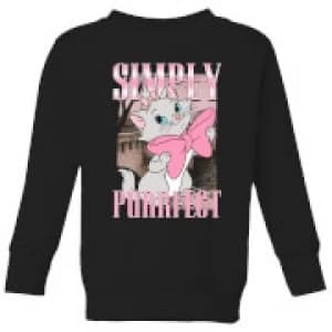 Disney Aristocats Simply Purrfect Kids Sweatshirt - Black - 11-12 Years