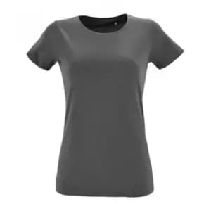 SOLS Womens/Ladies Regent Fit Short Sleeve T-Shirt (S) (Dark Grey)