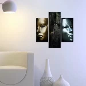 3MDF-007 Multicolor Decorative MDF Painting (3 Pieces)