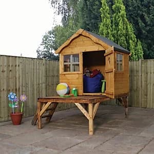 Mercia 6 x 5ft Wooden Snug Playhouse & Tower